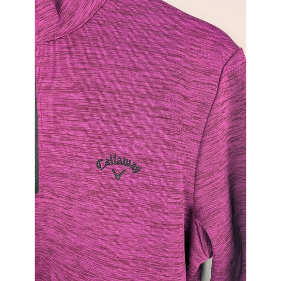 Callaway Womens Golf Jacket Size Medium 1/4 Zip Purple Pullover Lightweight - Picture 3 of 12